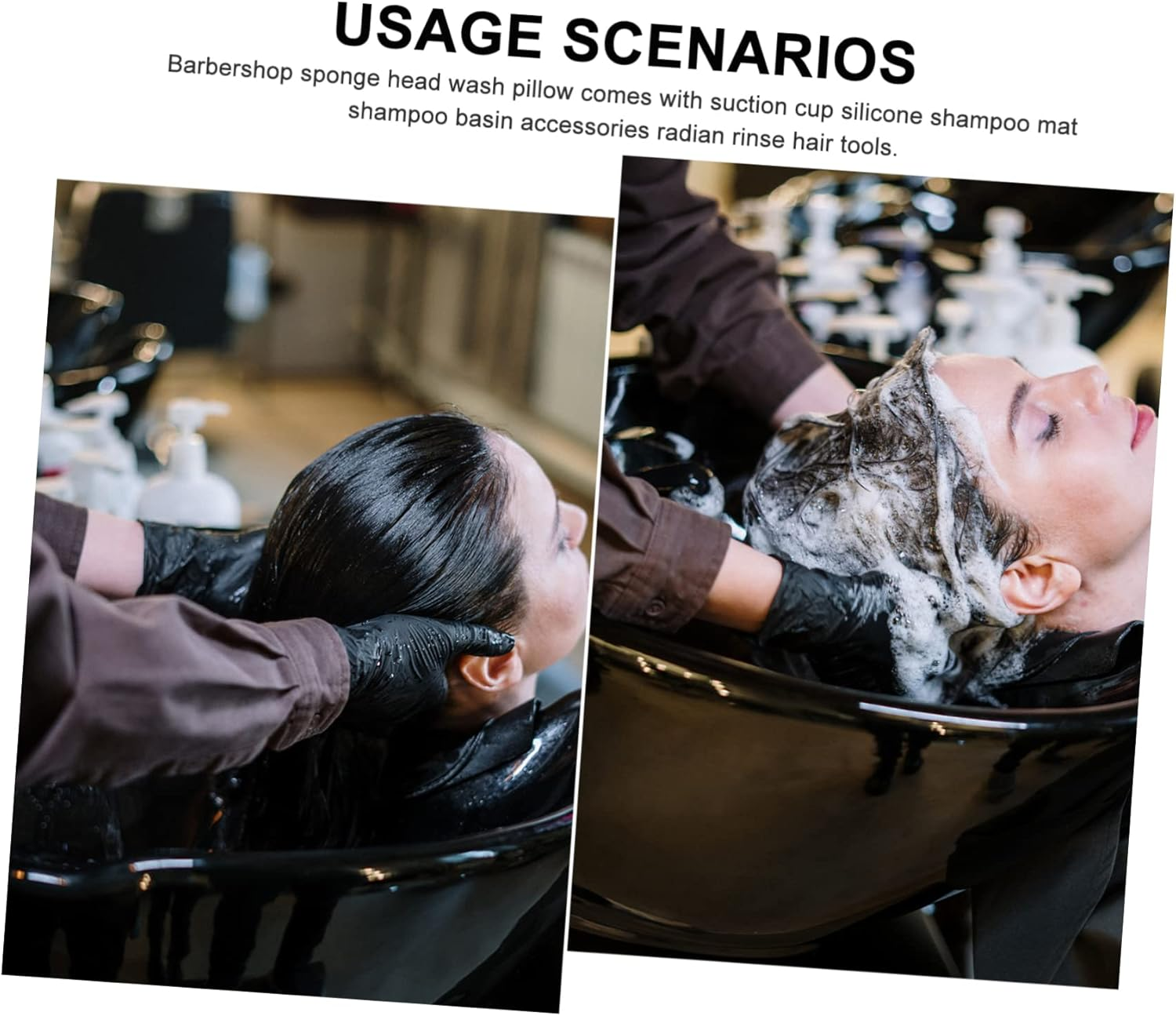 Angoily 1Pc Shampoo Pillow Kids Pillow Shampoo Neck Pillow Tools for Kids Salon Shampoo Bowl Pillow Shampoo Neck for Sink for Neck Child Shampoo Cushion Spa Sponge Silicone Pad image number 4