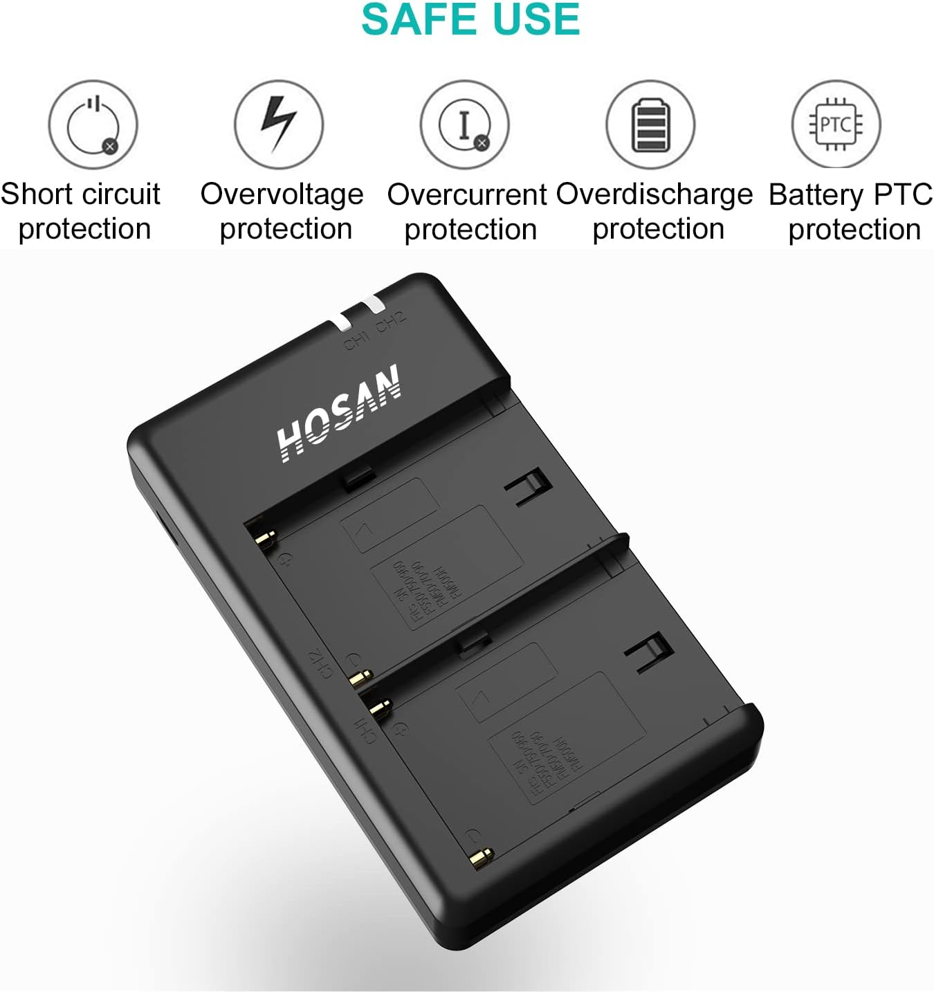 HTYCSCZ NP-FM500H Battery (2 Pack) and Dual USB Charger Kit for Sony Alpha A58/A57/A65/A77/A99/A900/A700/A580/A560/A550/A850 SLT A99 II TR917 image number 5