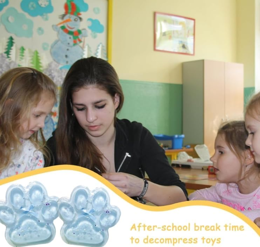 RUOXGZP Taba Giant Paw Squishy for Kids Adults, Big Furry Cat Paw Squishy Toys for Stress Relief, Super Soft Squeeze Fidget Toys