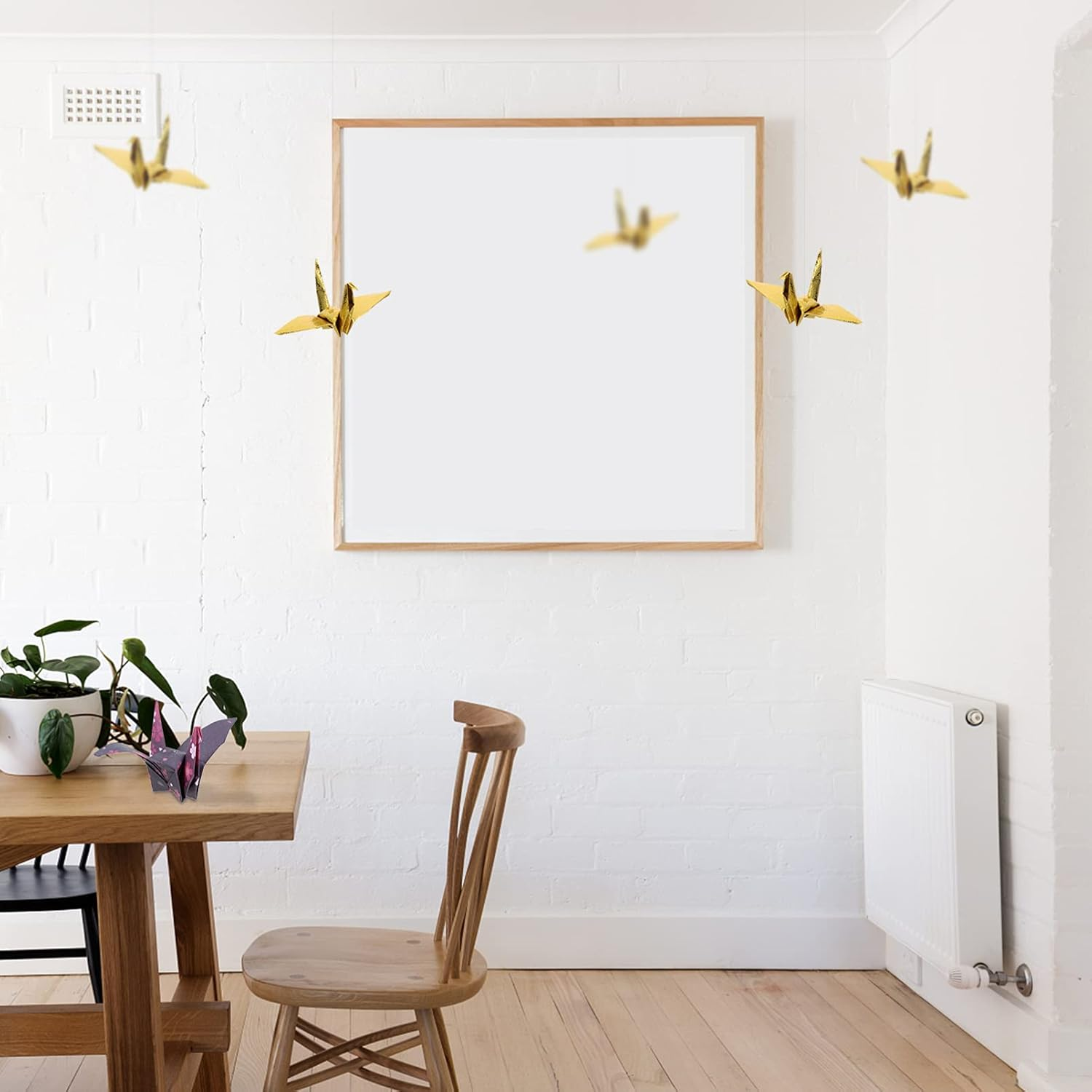 Kisangel 100Pcs 4&times;4 Square Origami Paper Gold Beautiful Foil Folding Paper for Crafting and Painting - Gold image number 4