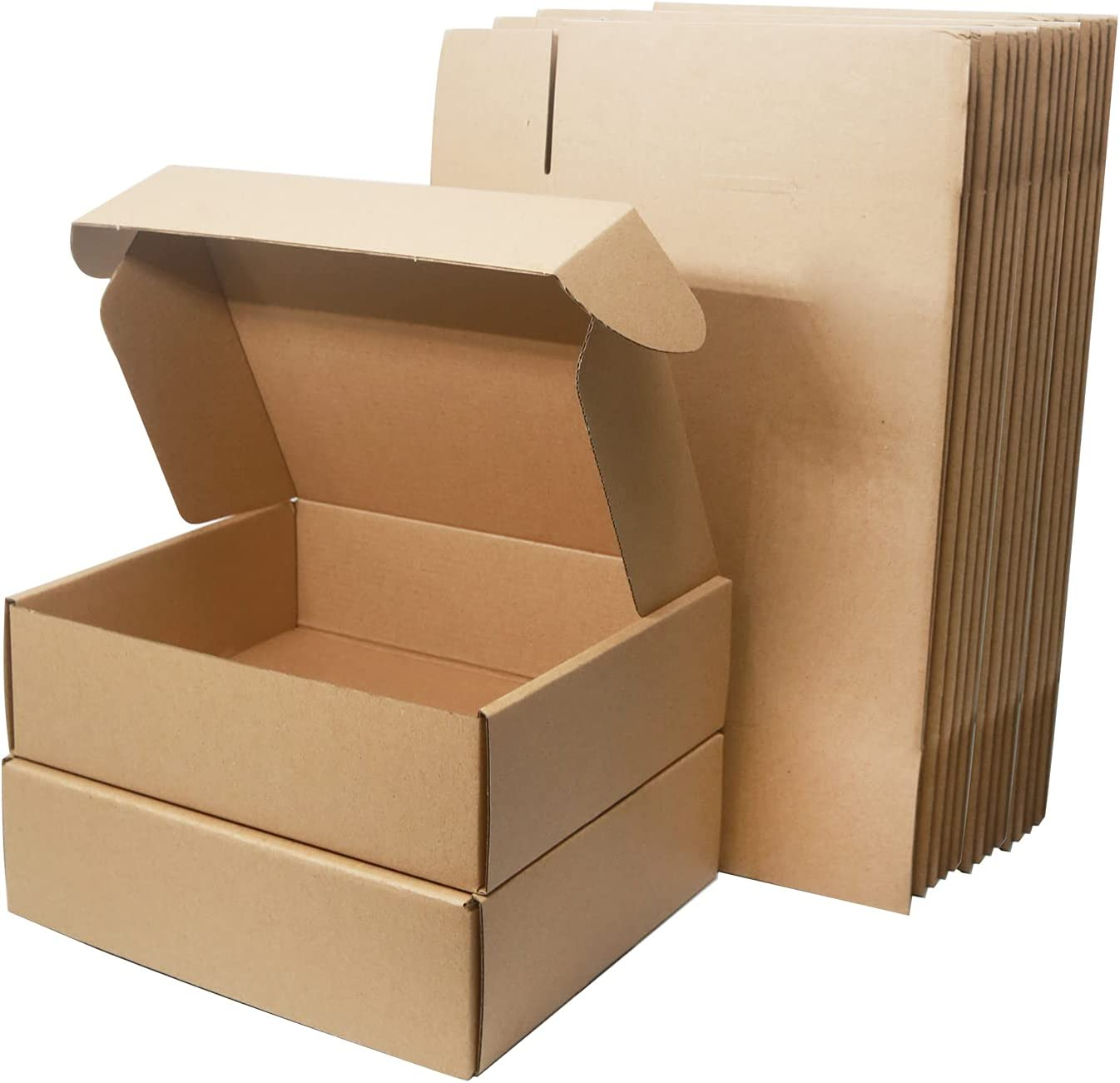 Corrugated Cardboard Shipping Boxes, 250X200X70Mm Small Parcel Boxes, Mailing Boxes for Business, Posting, Small Packet Shipping, Storing or Gift(Pack of 10) image number 2