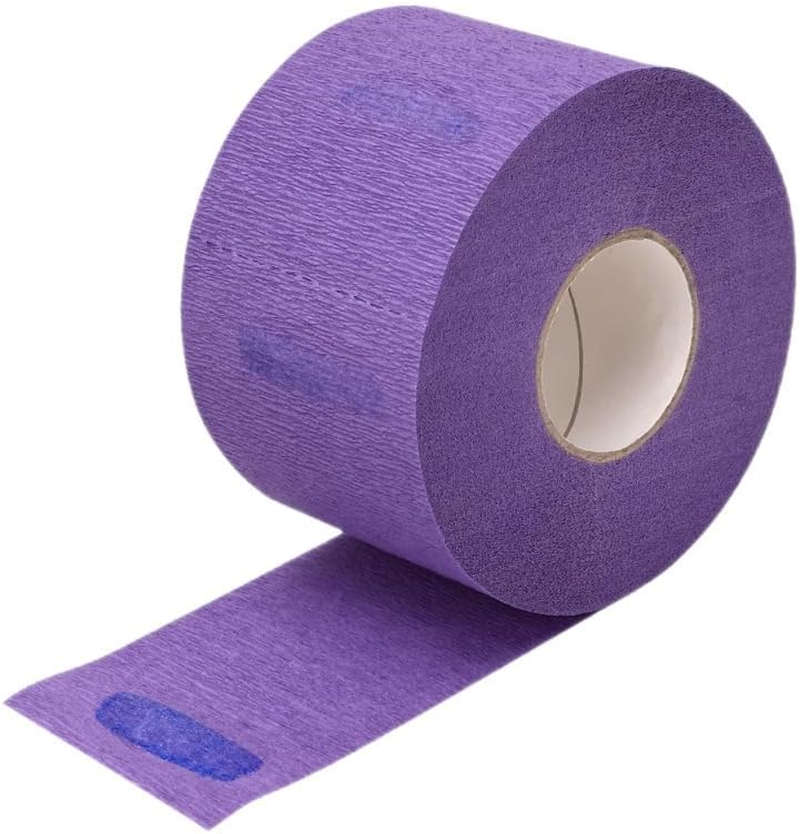 Healeved 1 Roll Scarf Paper Wrapping Paper for Hair Wrap Strips for Shaping Hair Hairdresser Collar Hairdresser Hairdressing Accessories Crepe Paper Purple image number 4