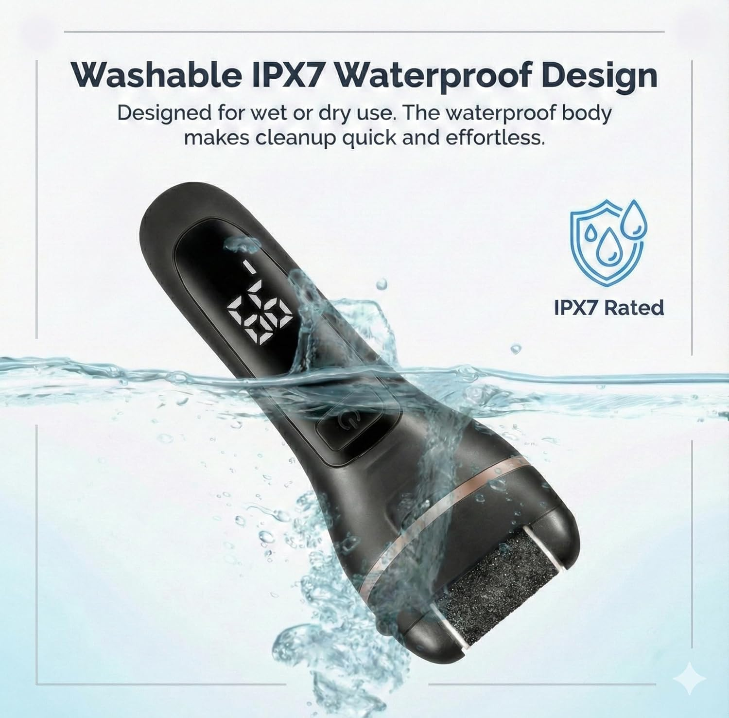 Quantum Lux Premium Electric Foot Callus Remover Kit 18 Pieces for Feet Foot Filer Dead Skin Remover for Feet Callous Remover Tool Electric Pedicure Foot File Kit Luxurious (Black) image number 6