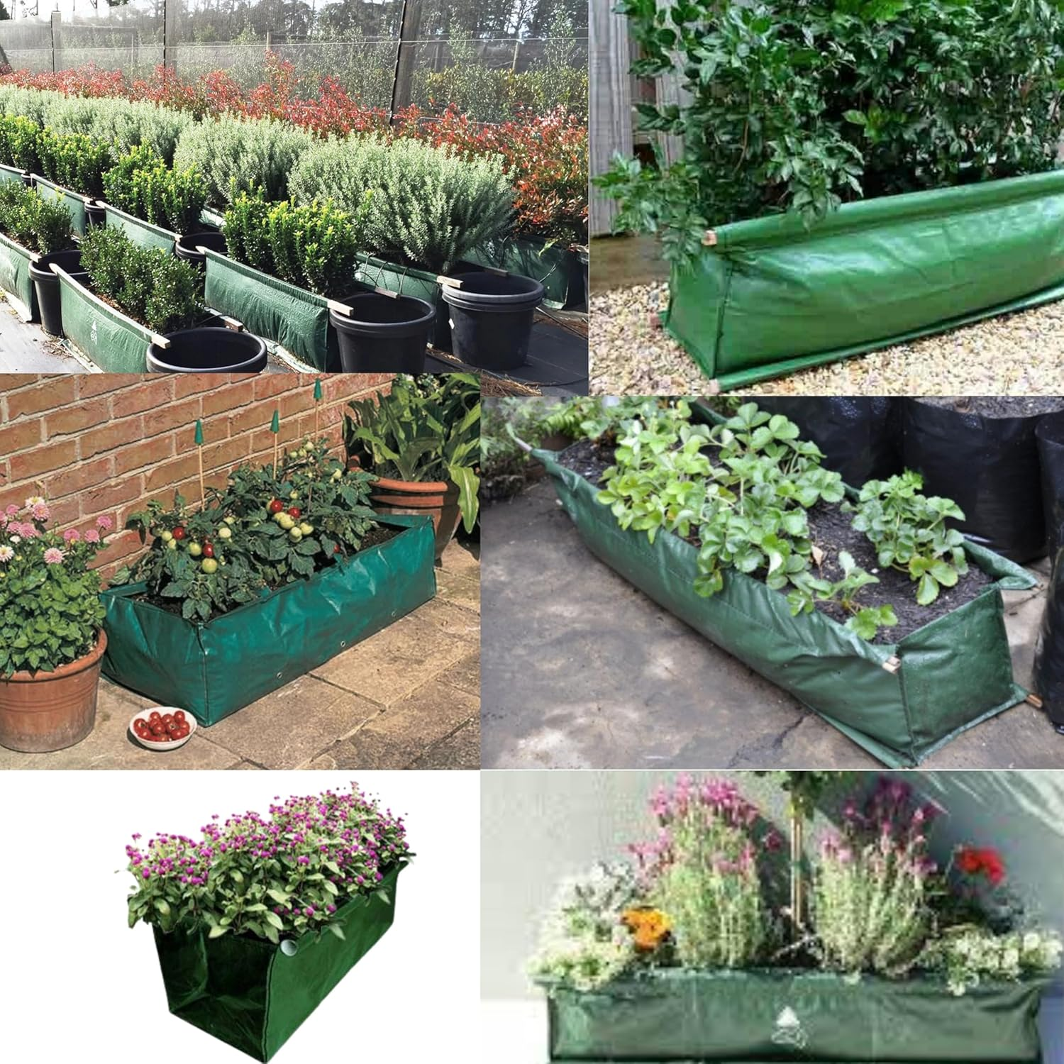 MOKUS Raised Planter Bag Large, Heavy Duty Planter Bag, Rectangle Plant Grow Bag, Suitable for Indoor and Outdoor Growing