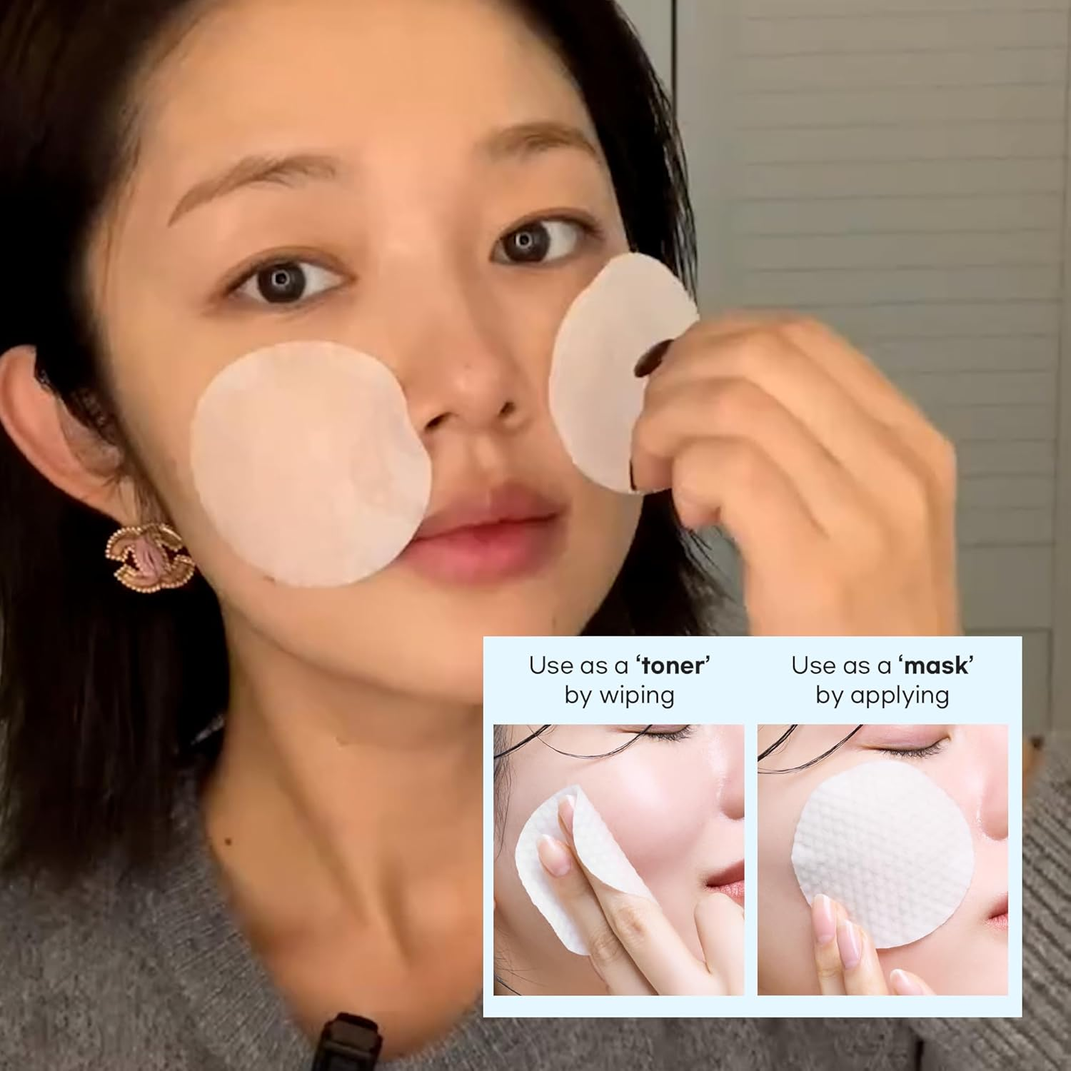 Luvum Witch Hazel Hyaluronic Toner Pad, Witch Hazel, Hyaluronic Acid, Ph 5.5, 60 Pads image number 2