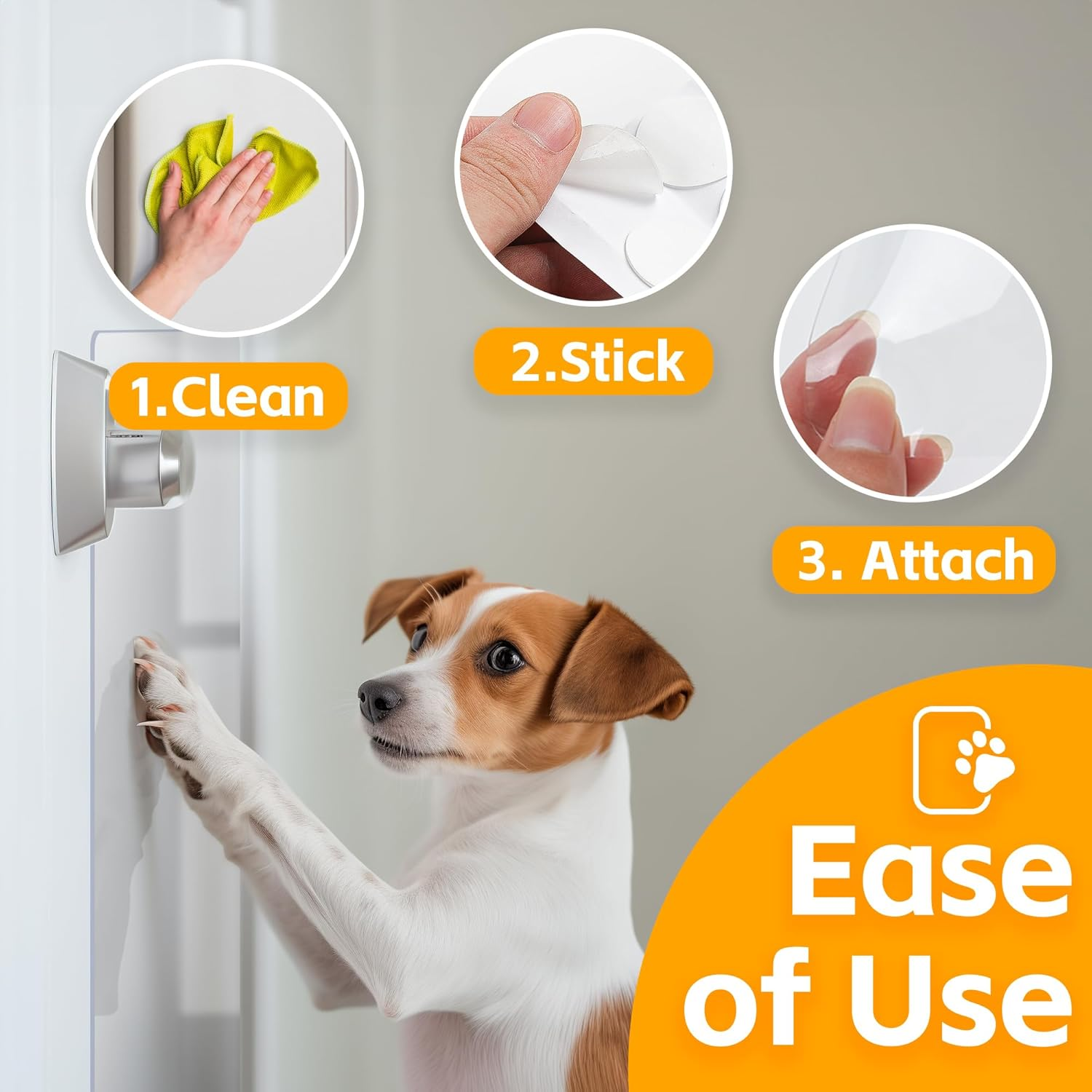 1 Pack 40 X 16 Door Protector from Dog Scratching Cat & Dog Guard, Heavy Duty Custom-Cut Clear PVC anti Scratch on Wall Window Glass Screen & Sliding Doors Furniture Indoor/Outdoor image number 5