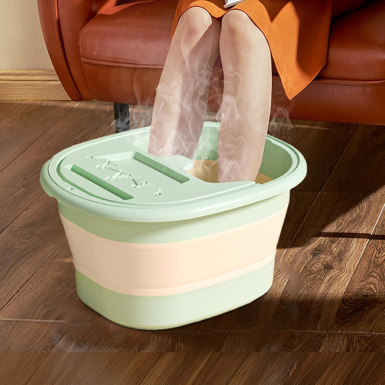 Foot Bucket for Soaking Feet - Portable Foot Bath Basin - Foot Bath Soak Tub with Heat Preservation to Relieve Discomfort Buniq image number 1