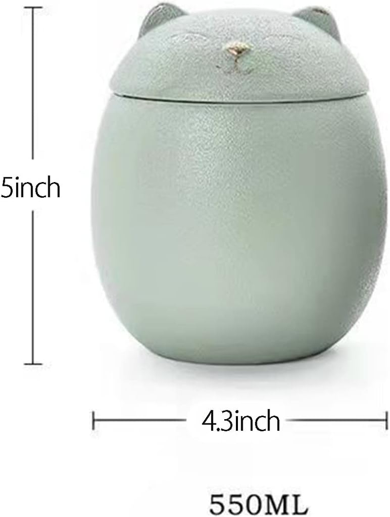 Mozacona Ceramic Jar Embossed Cat Candy Dish Sugar Bowl Storage Jar Canister with Seal Lid image number 4