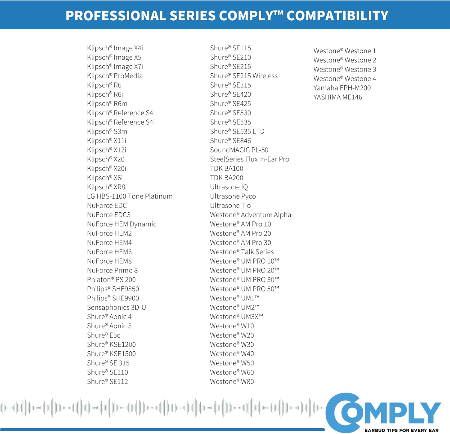 Comply 40-10106-11 Foam Premium Earphone Tips - Professional P-Series (Medium, Black, 3-Pair) image number 1