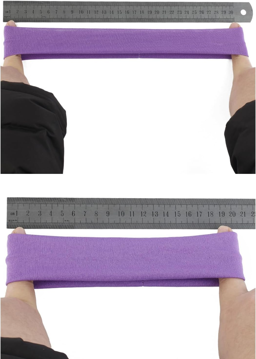 Solid Colour High Stretch Sports Hair Bands Yoga Hair Bands Wide Edge Headbands 12 Colours