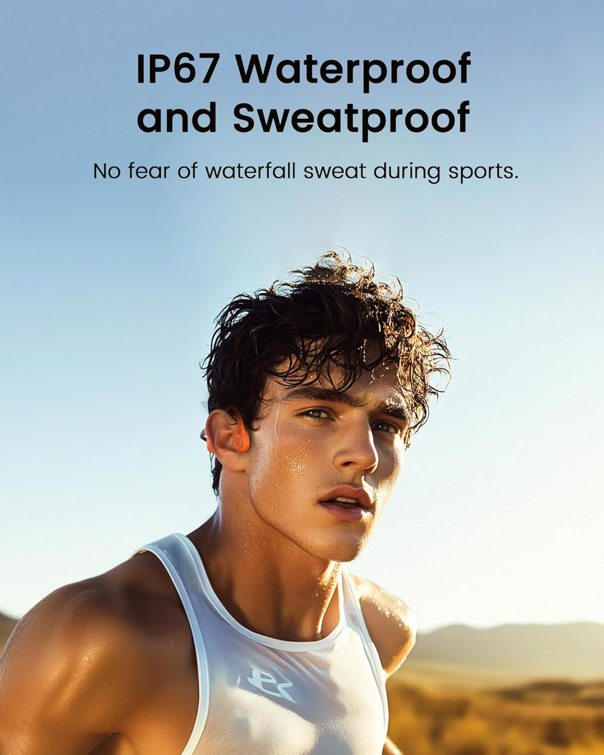 Mojawa Aerra Bone Sound Sports Headphones Open Ear Bluetooth 5.2 IP67 Waterproof Noise Cancelling Microphone for Running, Cycling, Hiking, Fitness and Daily Life, Green and Purple image number 2