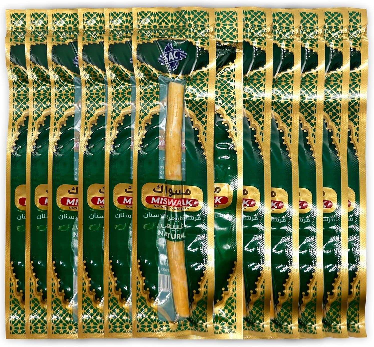 12 Pack Natural Miswak Toothbrush - Vacuum Sealed Traditional Toothbrush Stick - for Healthy Teeths,Gums and Fresh Breath (Original Flavor) image number 5
