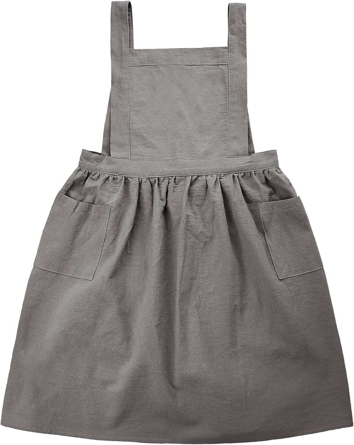 Surblue Kids Retro Aprons Pinafore Apron for Girls Boys Cotton Linen Aprons for Children