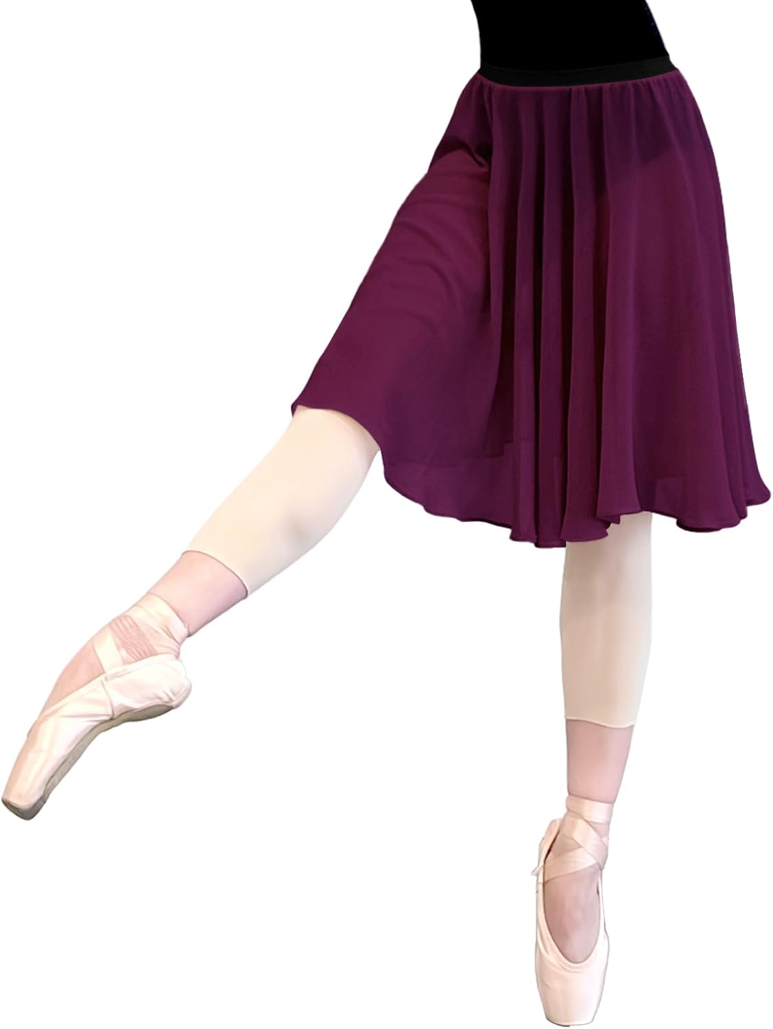 Ballet Skirt for Women Dance Rehearsal Skirt Big Hem Elastic Waistband