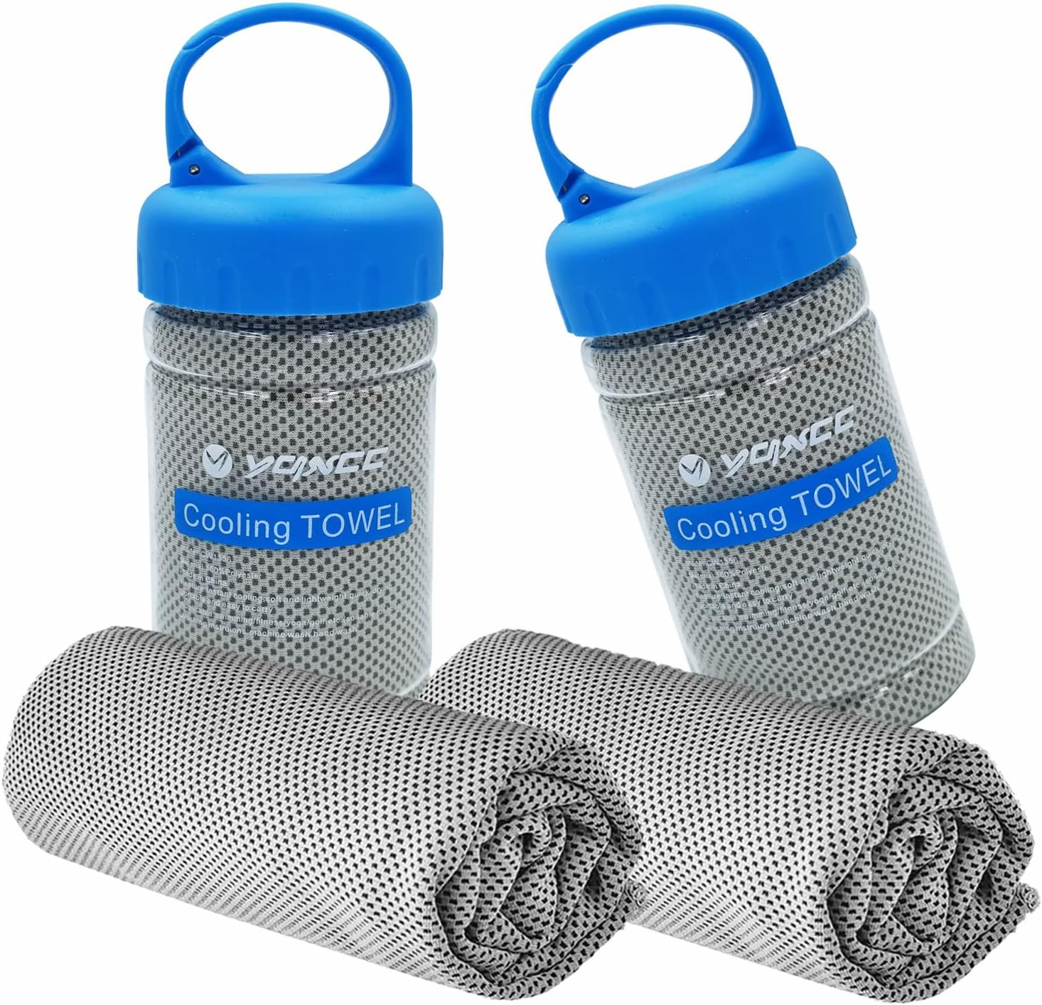 YQXCC Cooling Towel | 2 Pack 47"X12" | Ice Cool for Neck | Soft Breathable Microfiber Chilly | for Yoga, Golf, Gym, Camping, Running, Workout & More Activities