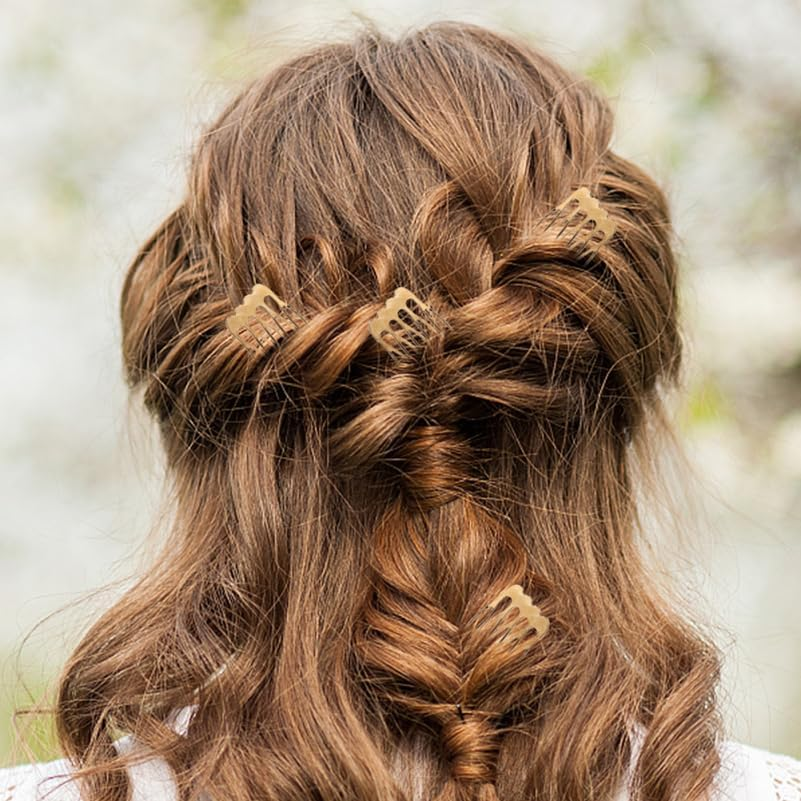 Beaupretty 5 Piece Metal Hair Combs for Women Small Hair Combs for Fine Hair Decorative Hair Accessories Versatile Styling Options for Any Hairstyle and Occasion image number 1