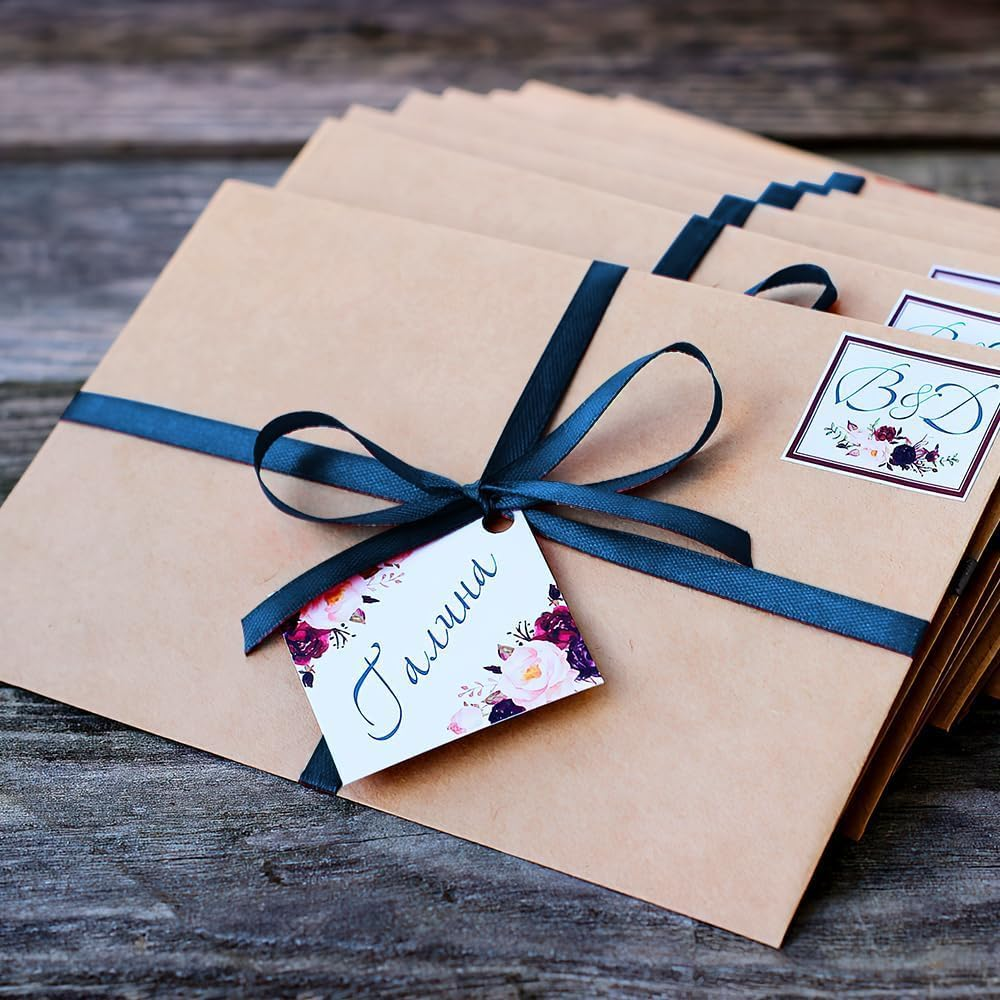 3/8 Inch 25 Yards Navy Blue Ribbon for Tree Ribbon Decorations, Fine Christmas Ribbon, Navy Blue Ribbon for Gift Wrapping image number 4