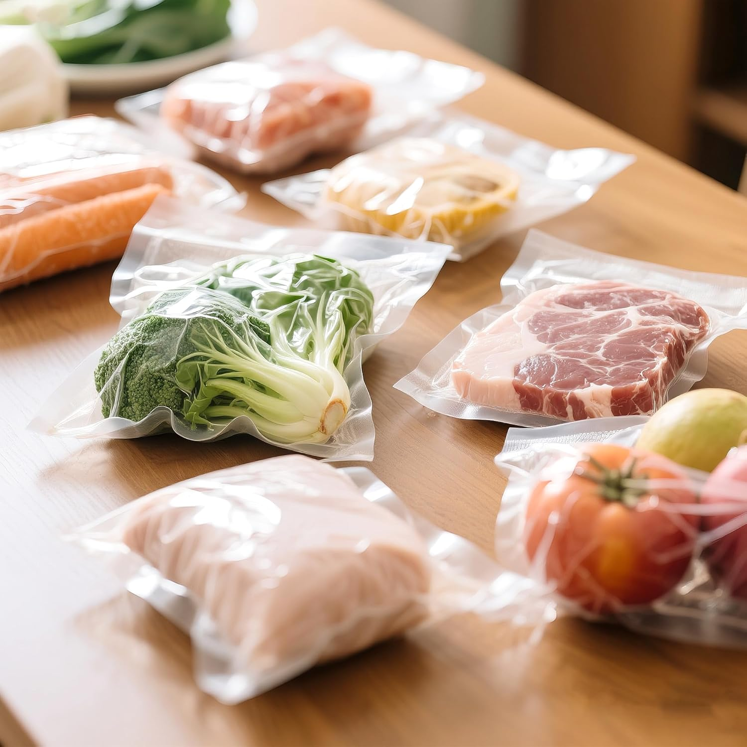 50Pcs Vacuum Sealer Bags for Food 20X30Cm Vacuum Seal Freezer Bags Pre-Cut Commercial Grade Vac Seal Meal Bags for Food Saver Storage, Meal Prep or Sous Vide image number 1