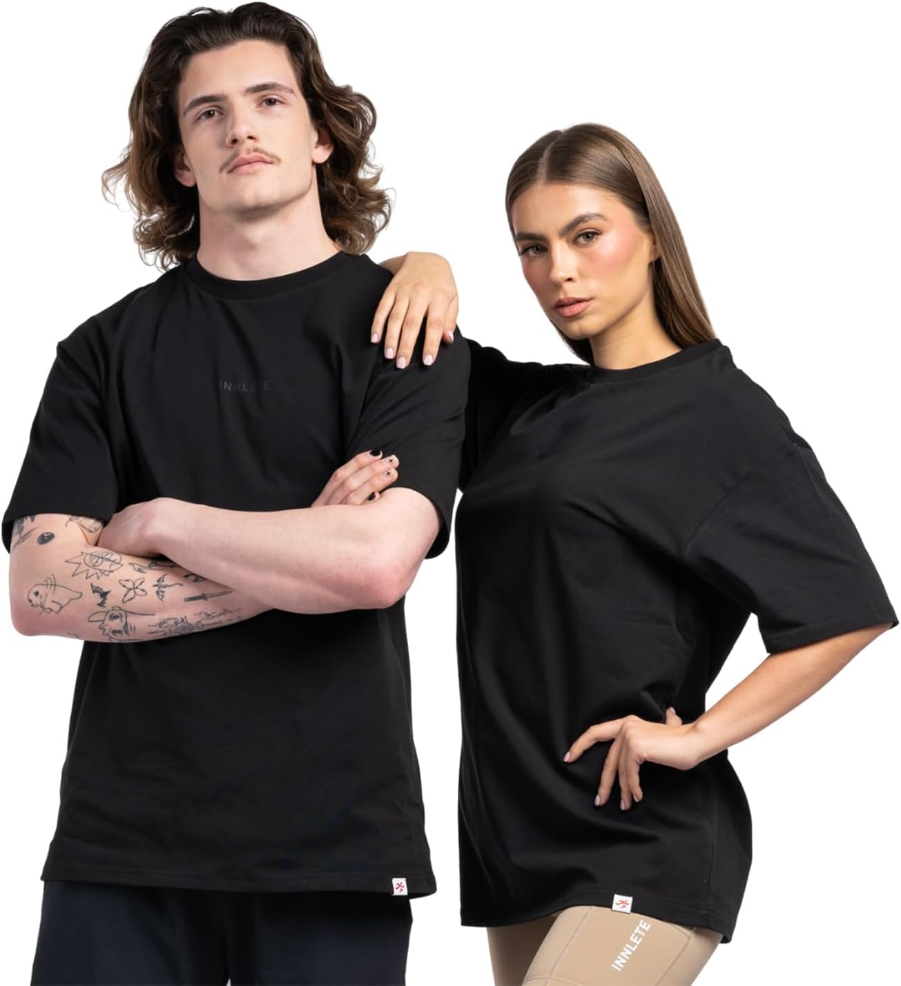 Innlete Premium 100% Cotton T-Shirt &ndash; Oversized Workout Tee, Unisex Casual Summer Top