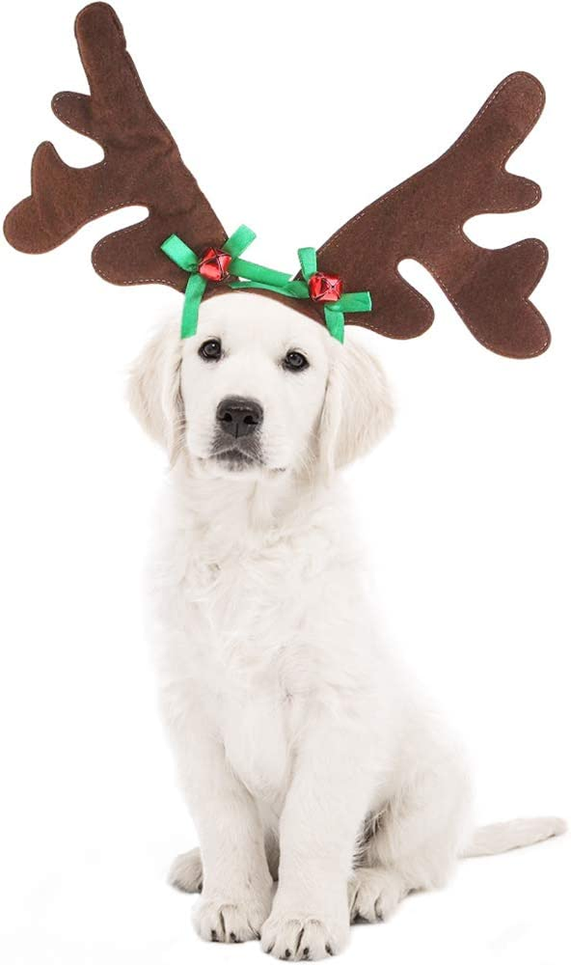 KUDES Dog Christmas Reindeer Antlers Headband Classic Elk Hat Headwear Pet Costumes Accessories image number 3
