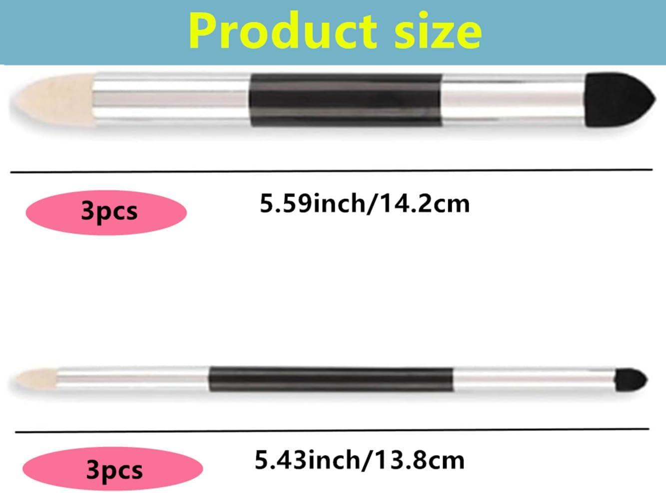 6 Pcs Artist Blending Sponge Pen,2 Sizes Double-Headed Blending Stumps for Drawing Detail Sponge Pencil Sketch Pen Brush Rubbing for School Students Beginners Artists image number 5