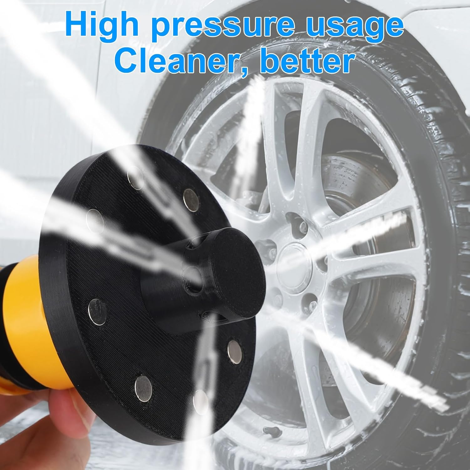 O-Ring Chassis Cleaner Flusher Kit, Black Magnetic Chassis Flusher Kit with 360&deg; Spinning Nozzle for Trucks Cars SUV image number 4