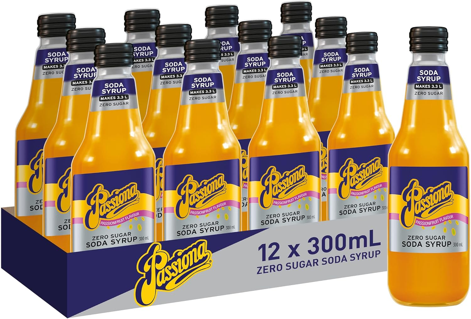 300ML X 12 GLS PASSIONA ZS SODA SYRUP image number 2