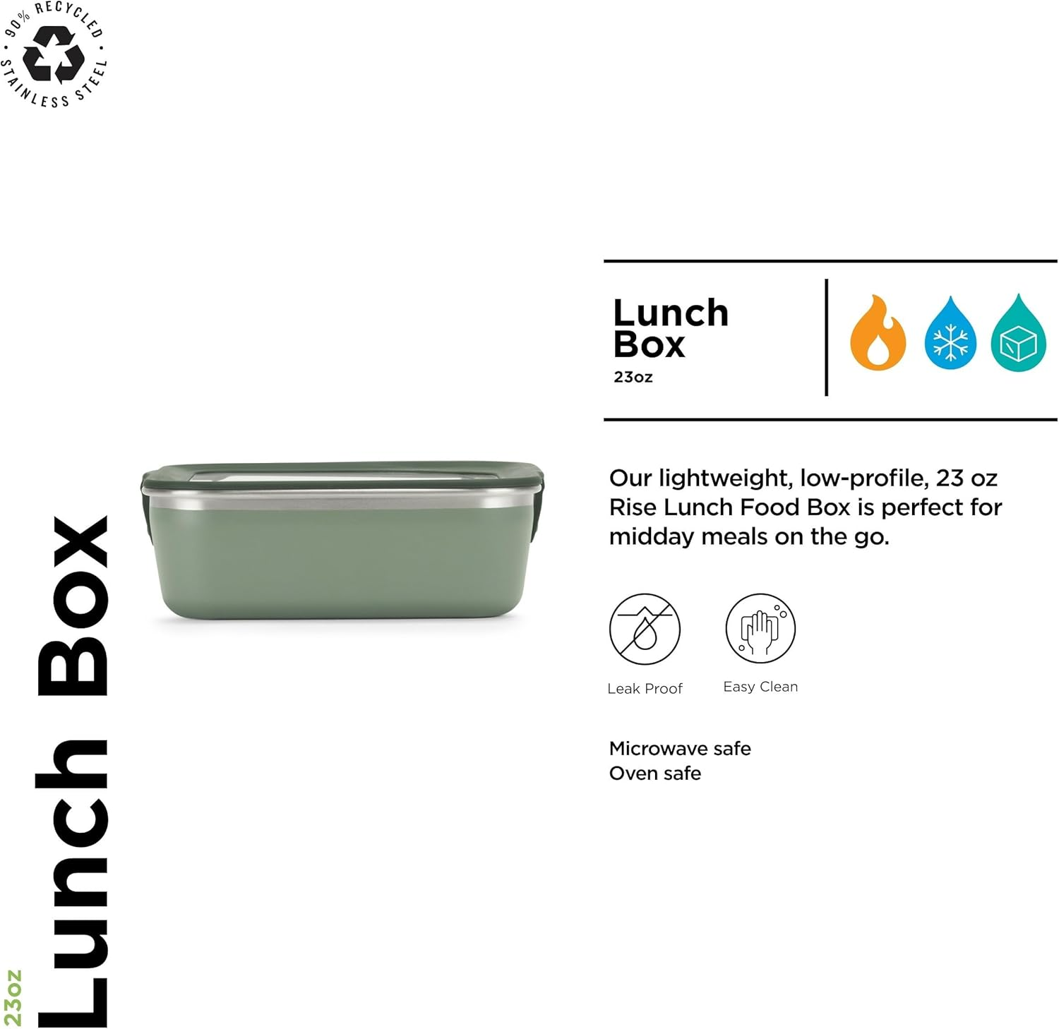 23Oz (591Ml) Rise Food Box - Lunch Sea Spray image number 2