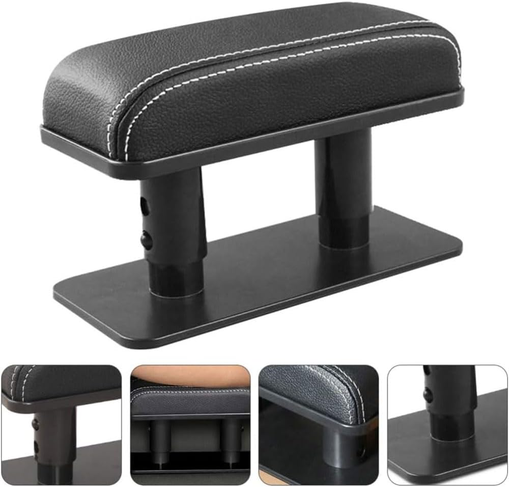 MUSONG Car Armrest Pad &ndash; Adjustable PU Leather Elbow Support Cushion for Central Console & Door, Universal Heightening Armrest Rest Pad for Cars, Trucks & Suvs, Anti-Fatigue Booster for Driver Comfort image number 2