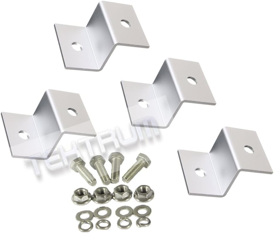 Tektrum Z Bracket Solar Flush Mount Kit - Set of 4 - Z Bracket Flush Mount Kit - Set Of 4