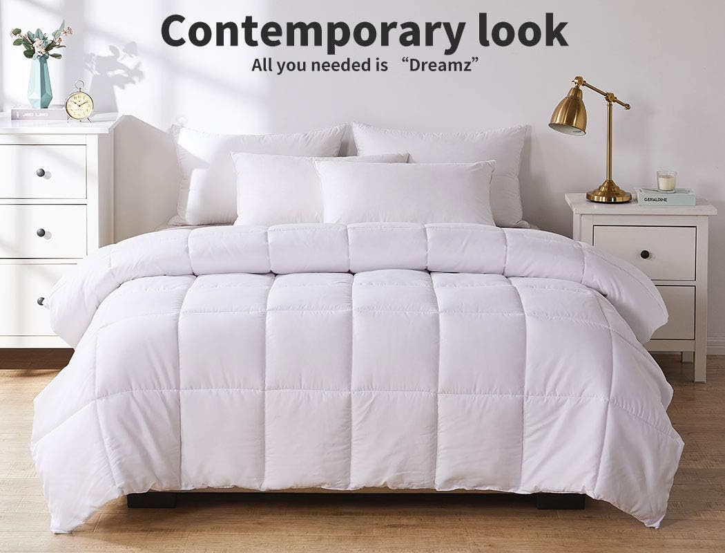 Dreamz All Season Microfiber Quilt 250GSM Siliconized Fiberfill Bedding Doona Duvet Throw Blanket Cover Summer Winter, Machine Washable, for Sleeping, with Storage Bag (Queen:210Cm X 210Cm) image number 5