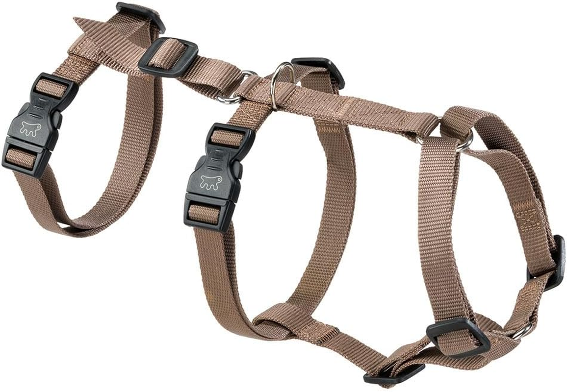 Ferplast Dog Harness Small Dog Brave Small, Escape Proof Dog Harness, Greyhound, Adjustable Harness for Dogs, 6 Closures, Marrone