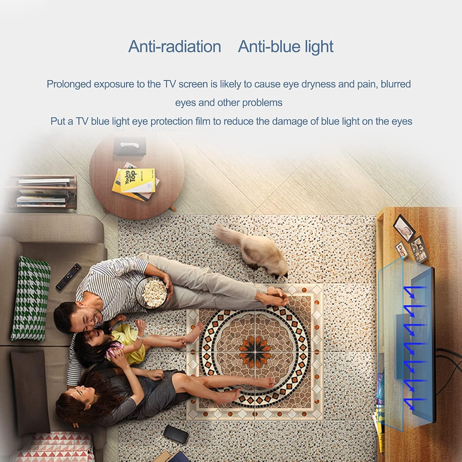 BU TV Screen Protectors 50 Inch anti Glare TV Screen Protection Film, anti Reflective/Anti-Blue Light, Matte anti Scratch for LCD LED OLED HDTV,42" 917 * 516