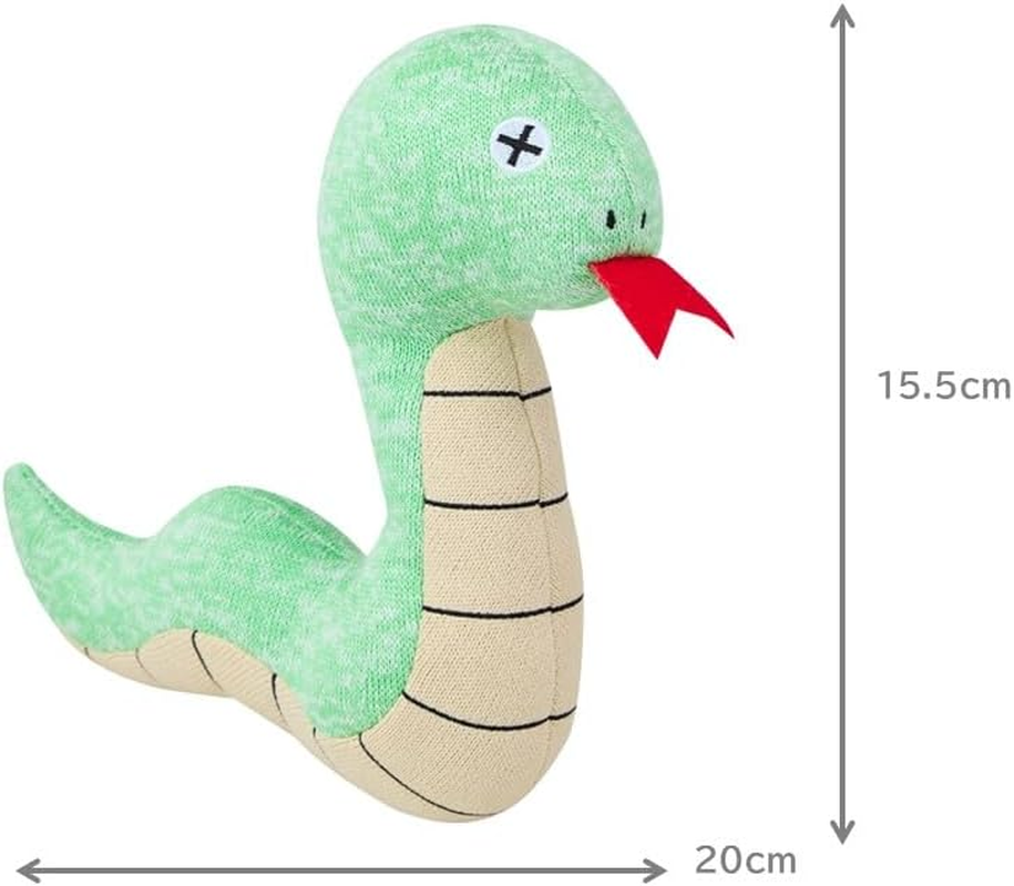 FAD Dog Toy Zodiac Plush Toy Snake, Green, Slim, Small, PTFA020051