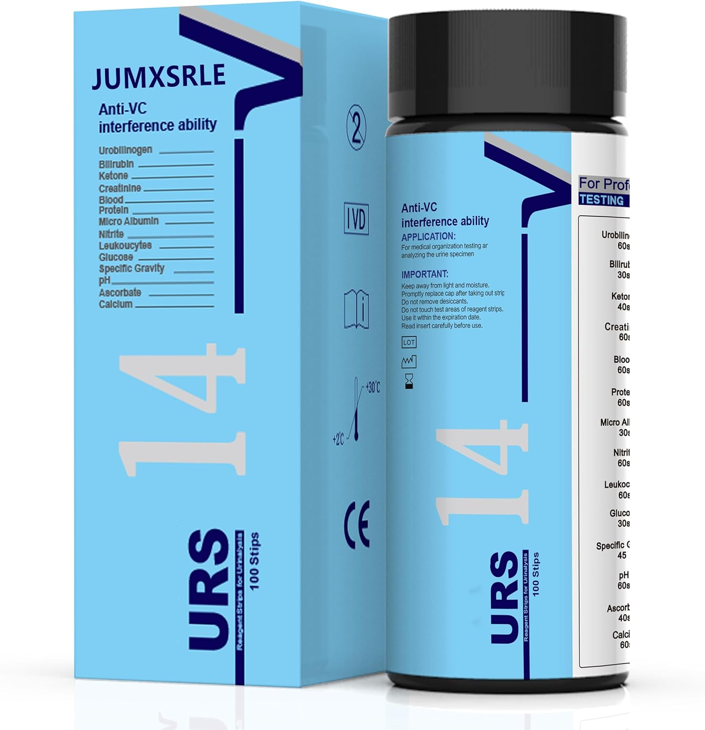 Urine Test Strips, 14 Parameters for Comprehensive Health Analysis, Urinalysis Test Strips for UTI Ketone, Ph, Glucose, Nitrite, Leukocytes & More to Help Monitor Your Health at Home image number 6