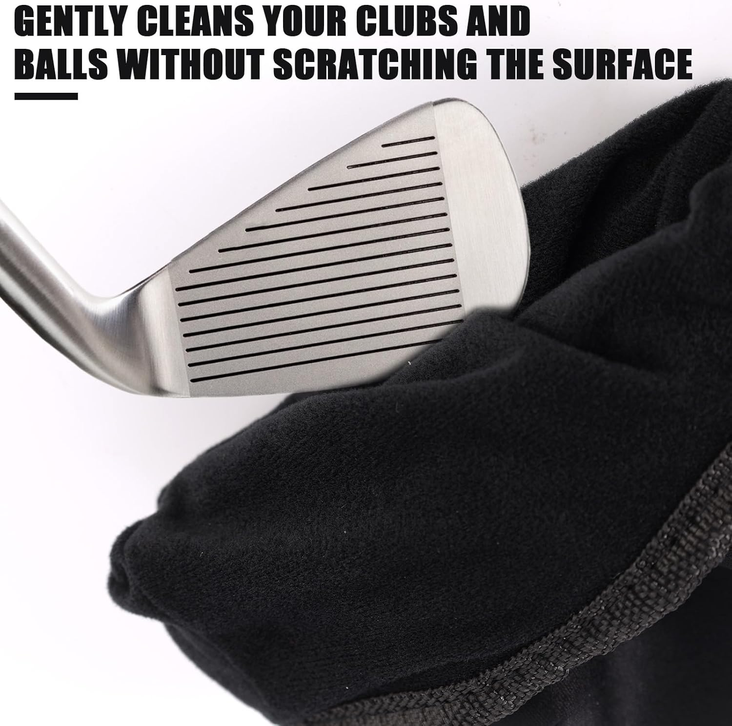 Lyreh Golf Cleaning Bag, Portable Waterproof Liner Golf Club and Ball Cleaner with Detachable Clip Outdoor Sport Accessories for Golfers (Black) image number 1