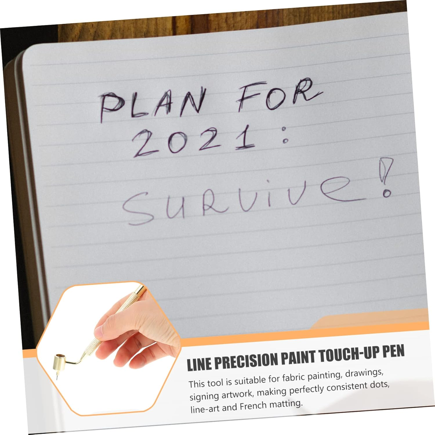 2Pcs Touch up Pen Precision Paint Pen Multi-Purpose Paint Applicator for Canvas Non-Slip Ergonomic Design Supply image number 1