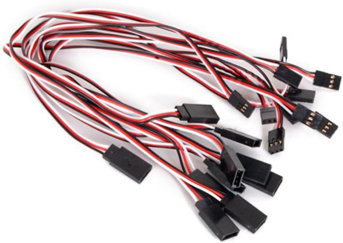 KOMBIUDA 10 Pcs Male to Female Extension Lead Wire Cable for Rc Cars Trucks and Airplanes Connection for Remote Control image number 4