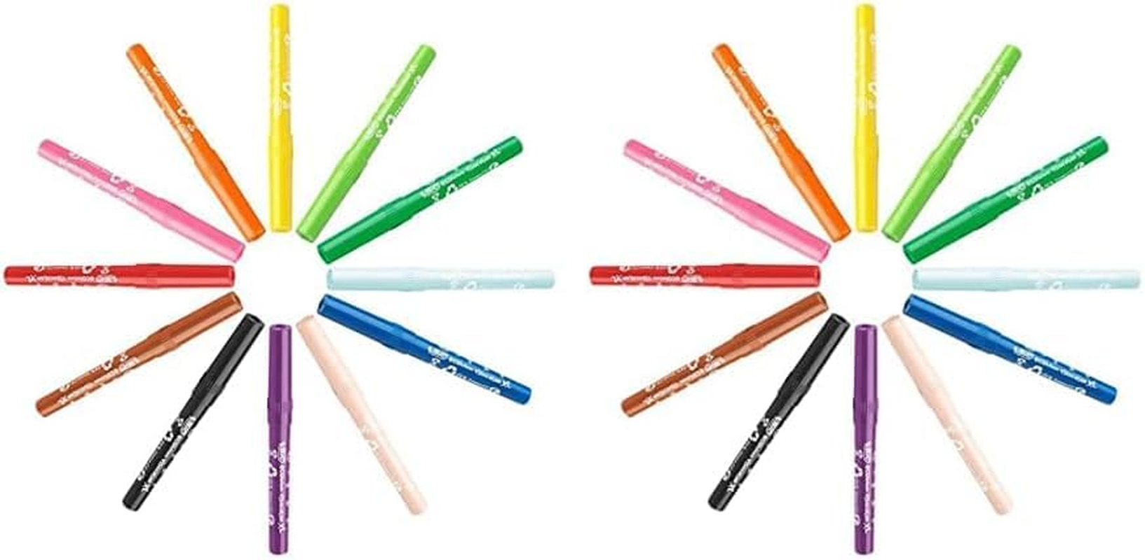BIC Kids Visacolor XL Colouring Felt Tip Pens Extra Wide Point, Assorted Colours, Pack of 12 Markers image number 1