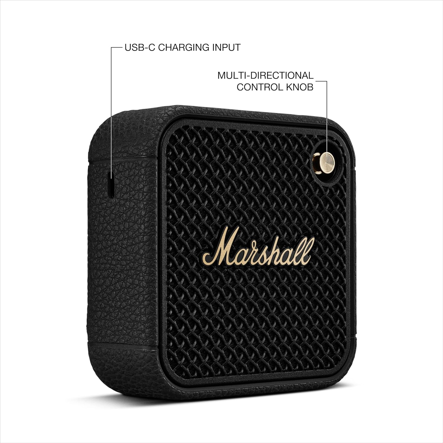 Marshall Willen II Portable Bluetooth Speaker, Black/Brass - Black  Brass image number 3