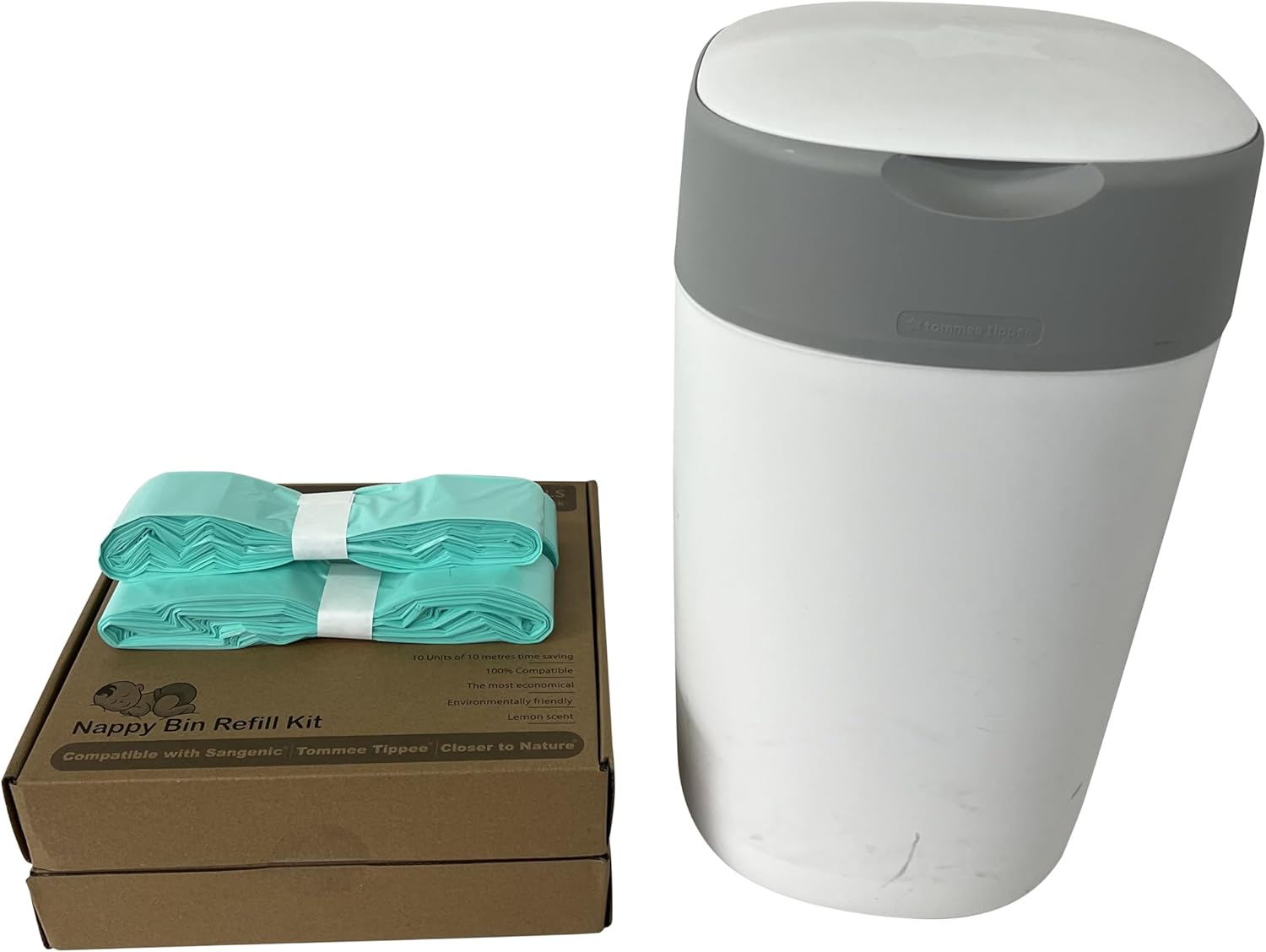 Pre-Compacted 200M Nappy Bin Refills Value Pack for Tommee Tippee Twist & Click (20 Pack) image number 5