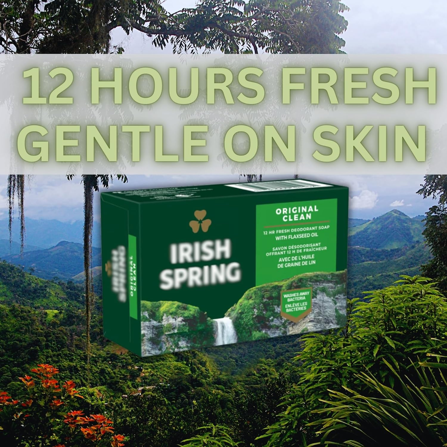 HOME IMPACT Irish Spring Bar Soap (20 PACK) Value Pack - W/Bar Soap Holder & Loofah - Large 4 OZ Soap Bars, Original Clean Body Soap, Mens Bar Soap W/Soap Bar Holder & Loofah Sponge image number 3