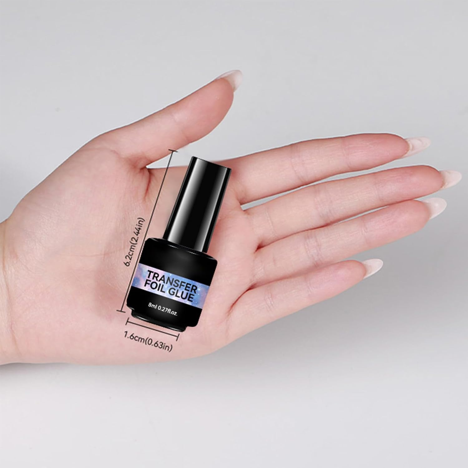 Nail Foil Glue - 8Ml Strong Adhesion - UV Light Needed Nail Foil Transfer Glue | for Women Home Salon Fingernails Stickers Adhesive Design Decoration image number 2