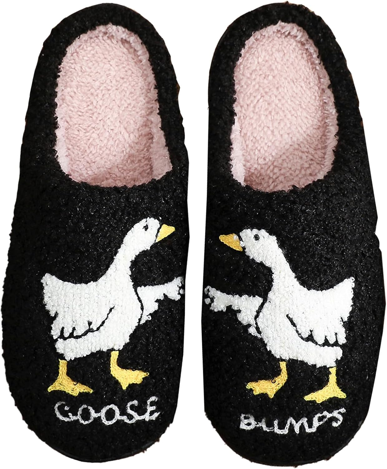 Women'S Men'S Home Slippers Love Cartoon Retro Soft Plush Lightweight Slippers Slip-On Cozy Indoor Outdoor Couple Slippers Slip on Anti-Skid Sole image number 3