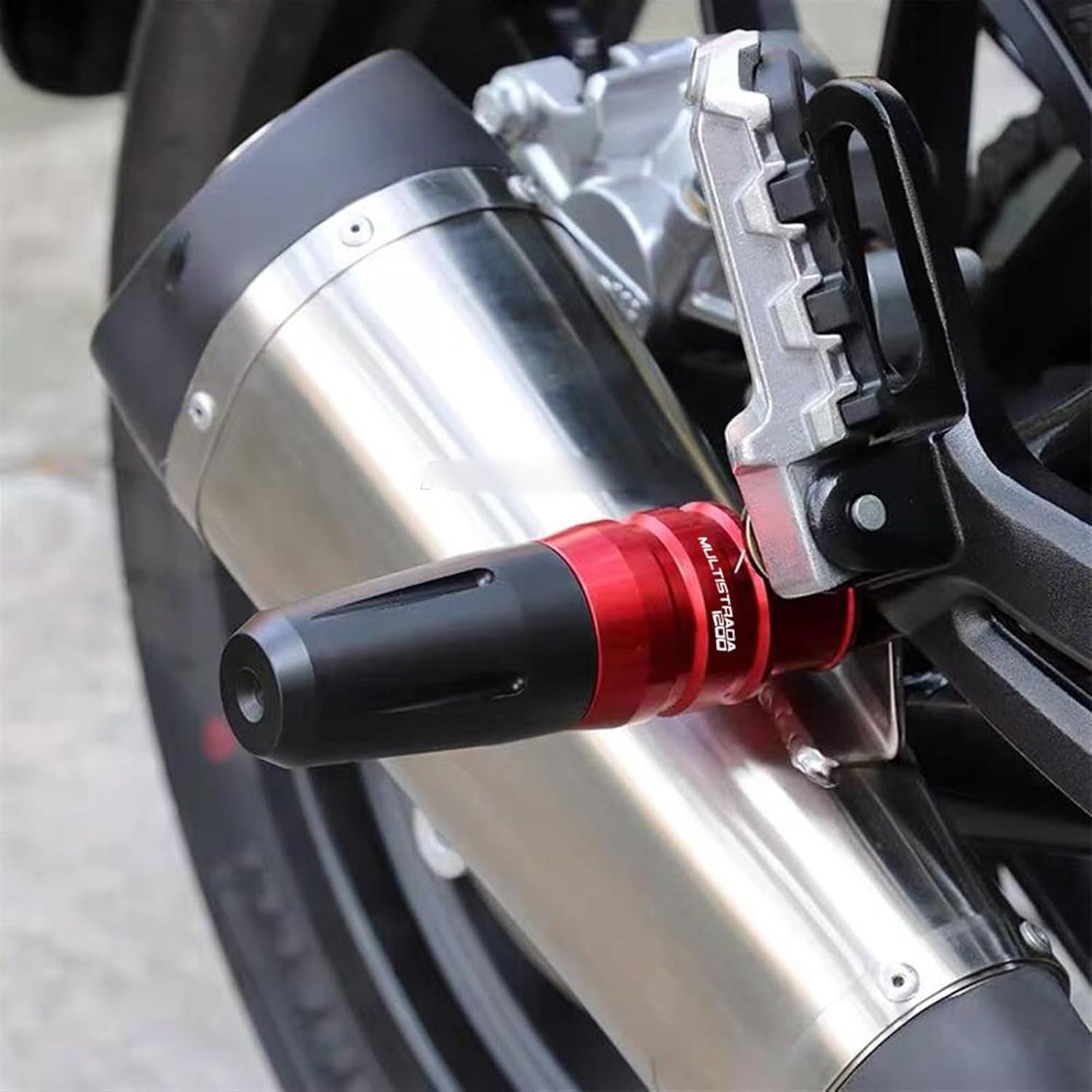 Motorbike Frame Sliders for Ducati Multistrada 1200 2010-2020 2019 2018 17 Motorcycle Accessories Falling Crash Bar Protection Exhaust Sliders Protector (Color : Red, Size : Multistrada 1200) image number 3
