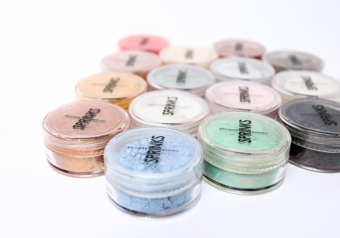 Sprinks Edible Lustre Dust Powder - 10Ml Edible Glitter | Food Colour Dust | Cake Decorating Powder | Edible Shimmer for Cakes | Lustre Dust for Fondant | Metallic Food Glitter | Bright Gold