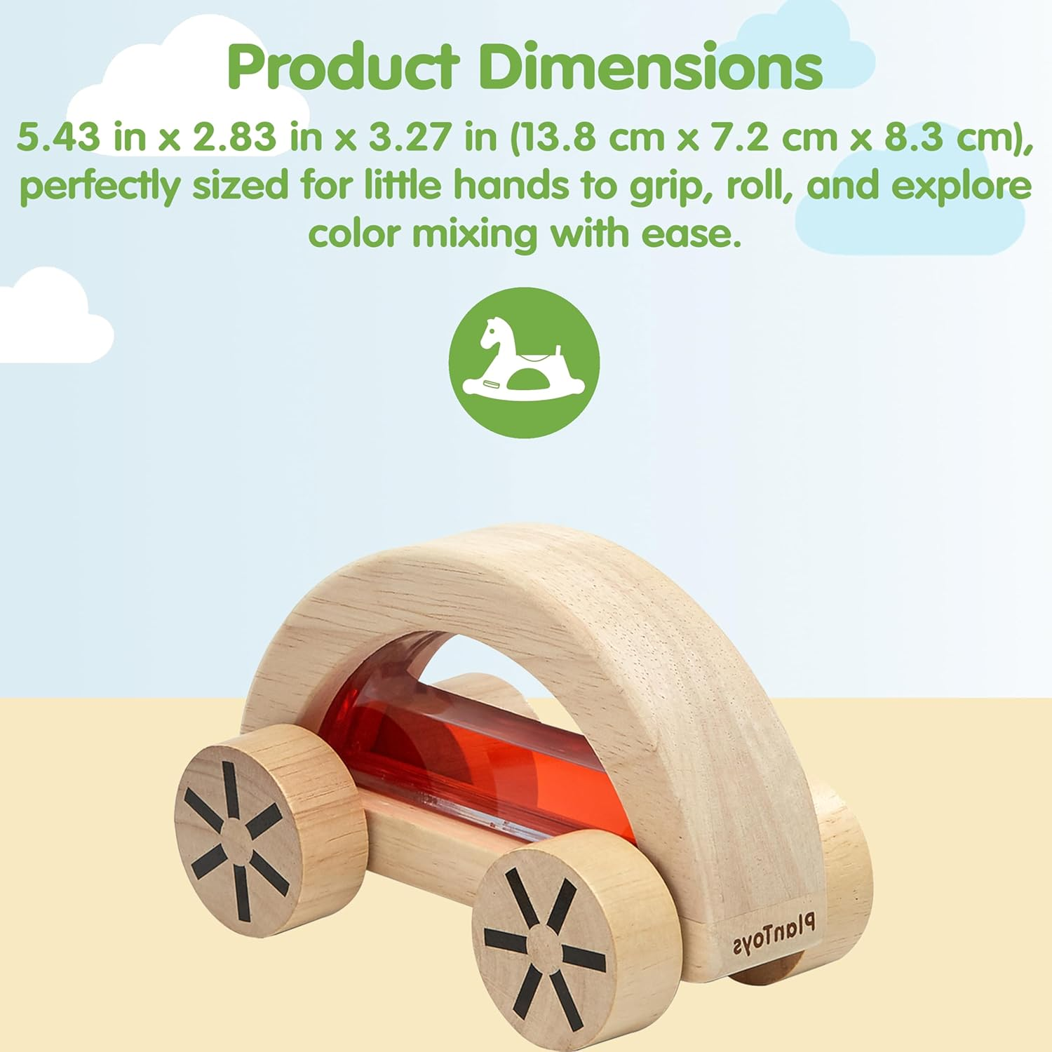 Plantoys - Wautomobile- Red - Red image number 3