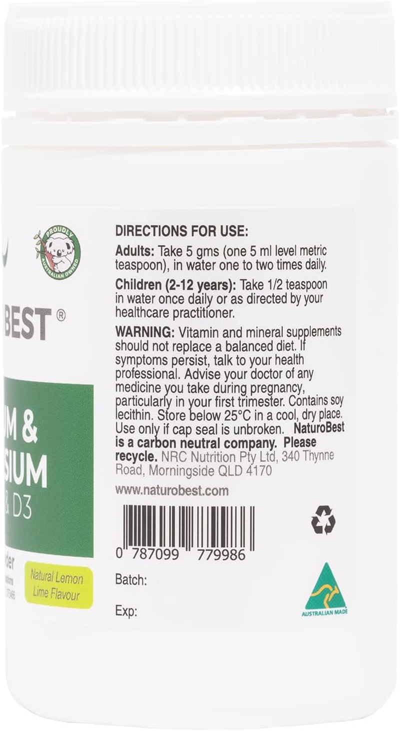 Naturobest Calcium & Magnesium plus K2 & D3 Powder 150 G image number 5