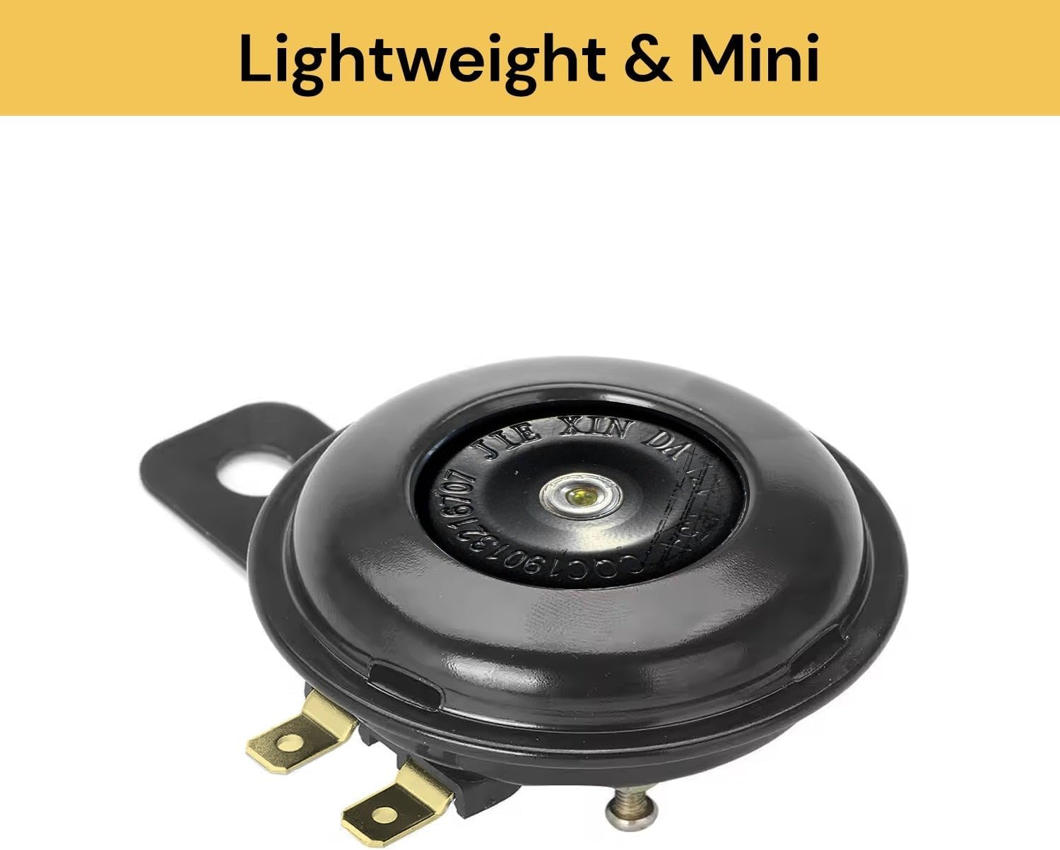 EZONEDEAL Universal Motorcycle Horn Waterproof round Loud 12V 1.5A 105Db Small Electric round Powersports Horns for Motorcycle ATV Scooter UTV Dirt Bike Ebike - Black image number 5