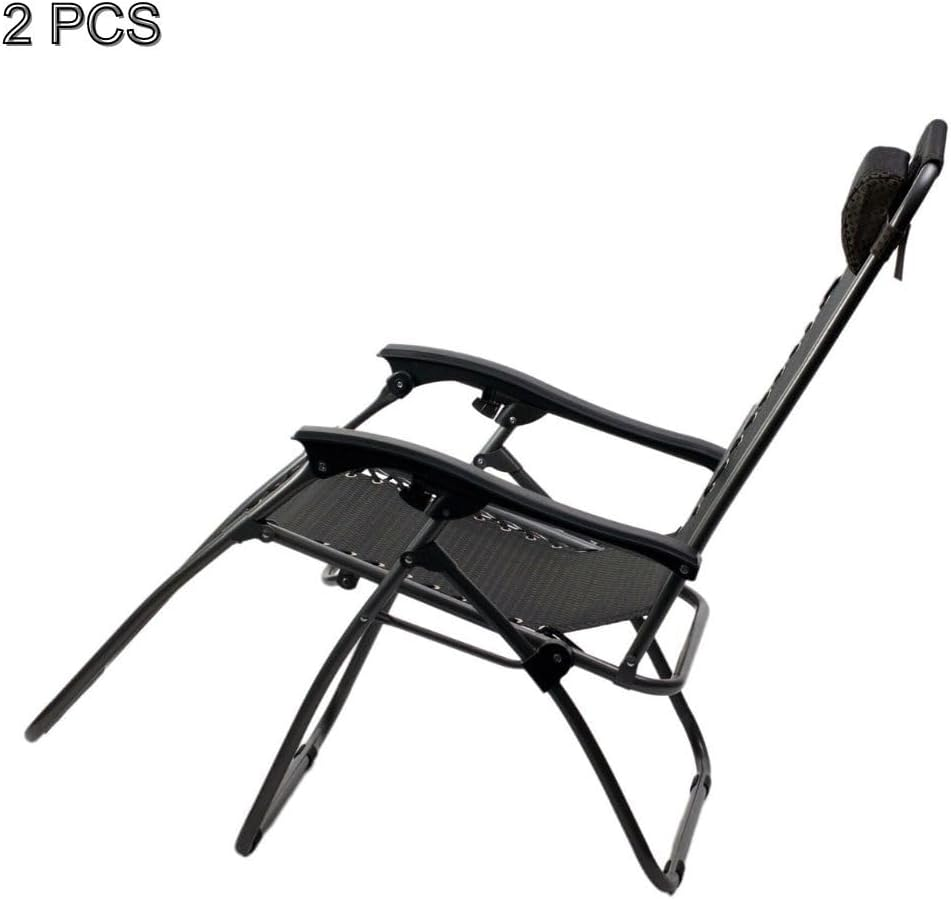 Pack of 2 Zero Gravity Chair by Lenoxx for Lawn, Patio | Stress-Free | Padded Headrest | Anti-Gravity for Relaxation | Steel Frame | Weather Resistant image number 5